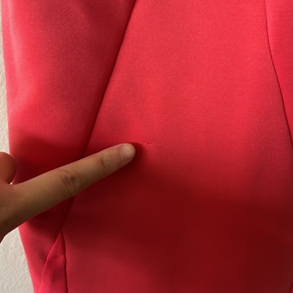 Solemio Los Angeles Bright Neon Pink Strappy Bodycon Clubbing Party Dress Small - Picture 9 of 9